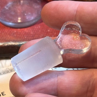 Antique glass dropper in white glass - Apothecary - Pharmacy