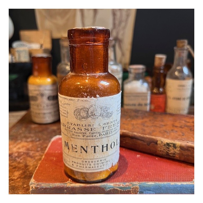 Menthol - Flacon ancien de pharmacie -Apothicaire