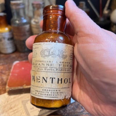 Menthol - Flacon ancien de pharmacie -Apothicaire