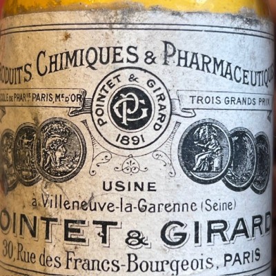 White Antimony Oxide - Antique pharmacy bottle - Apothecary