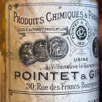 White Antimony Oxide - Antique pharmacy bottle - Apothecary