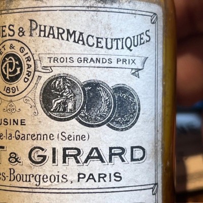 White Antimony Oxide - Antique pharmacy bottle - Apothecary