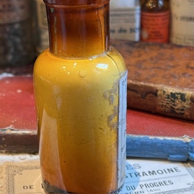 White Antimony Oxide - Antique pharmacy bottle - Apothecary