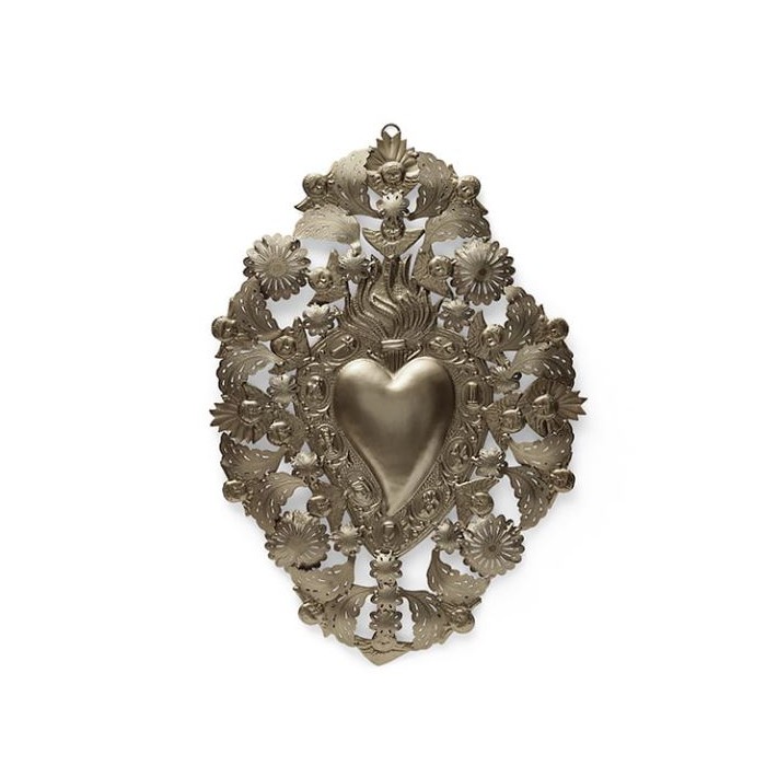 Ex-voto Argenté - Modèle: Coeur sacré Majestic par Boncoeurs