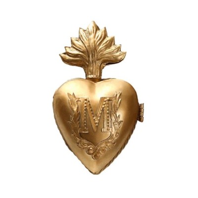 Boîte Coeur Ex-voto Doré - Modèle: Coeur sacré MONA par Boncoeurs