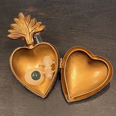 Boîte Coeur Ex-voto Doré - Modèle: Coeur sacré MONA par Boncoeurs