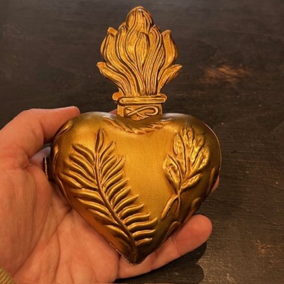 Golden Ex-voto Heart Box - Model: JUNGLE by Boncoeurs