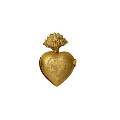 Boîte Coeur Ex-voto Doré - Modèle: Coeur sacré MONA par Boncoeurs