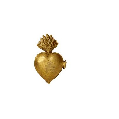 Boîte Coeur Ex-voto Doré - Modèle: Coeur sacré MONA par Boncoeurs