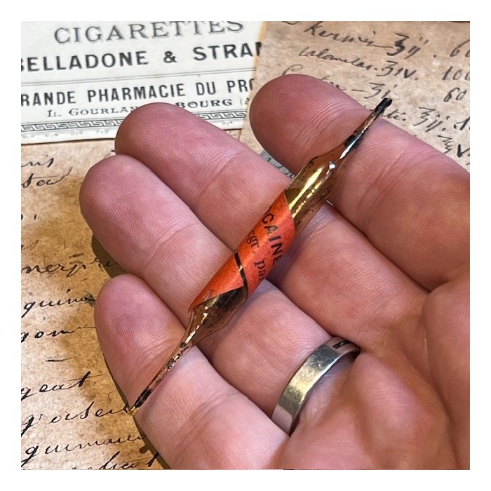 Antique cocaine ampoule - EMPTY - Pharmacy - Apothecary - Poison