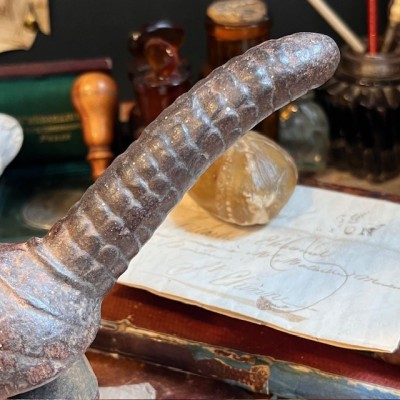 Armadillo - Pharmacy corkscrew in cast iron - XIXth century