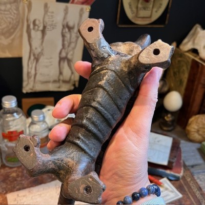 Armadillo - Pharmacy corkscrew in cast iron - XIXth century