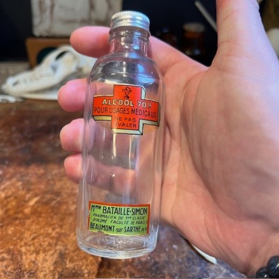 Alcool à 70° - Flacon ancien de pharmacie -Apothicaire
