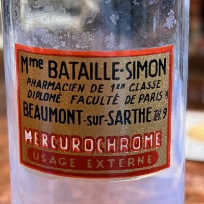 Mercurochrome - Flacon ancien de pharmacie -Apothicaire