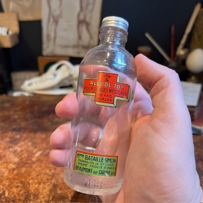 70% alcohol - Antique pharmacy bottle - Apothecary