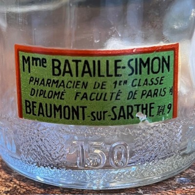 Alcool à 70° - Flacon ancien de pharmacie -Apothicaire