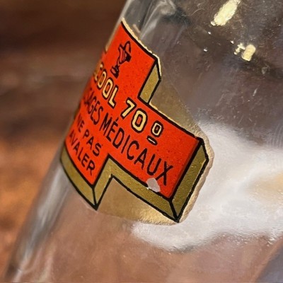Alcool à 70° - Flacon ancien de pharmacie -Apothicaire