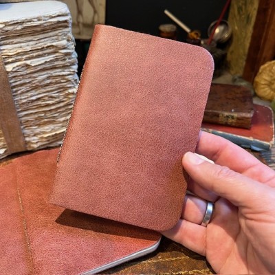 Antique Red Soft Leather Notebook - Maison Merci Louis