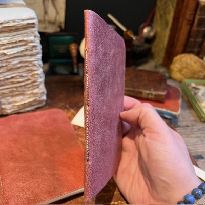 Antique Red Soft Leather Notebook - Maison Merci Louis