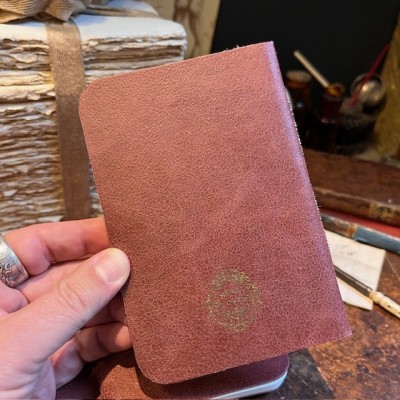 Antique Red Soft Leather Notebook - Maison Merci Louis