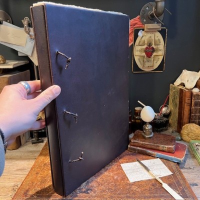Artist's sketchbook - Leather binding - Photo album - Herbarium