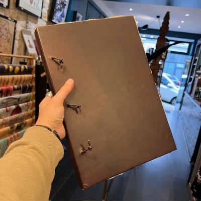Artist's sketchbook - Leather binding - Photo album - Herbarium