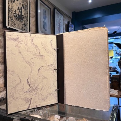 Artist's sketchbook - Leather binding - Photo album - Herbarium