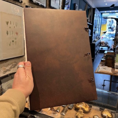 Artist's sketchbook - Leather binding - Photo album - Herbarium