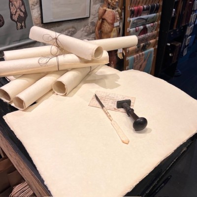 Large sheet of aged blank paper