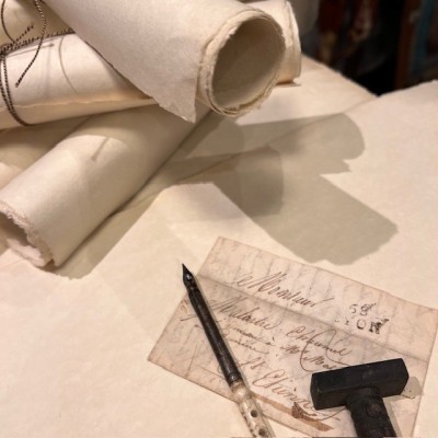Large sheet of aged blank paper