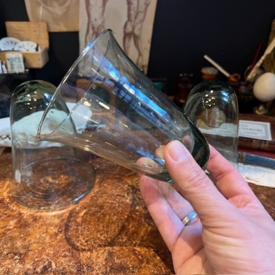 Cloche en verre ancienne - Verre fin bullé - Apothicaire / Laboratoire