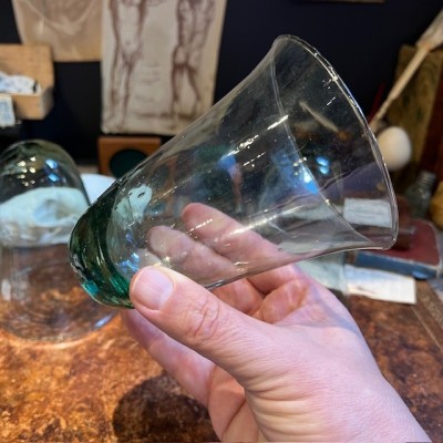 Cloche en verre ancienne - Verre fin bullé - Apothicaire / Laboratoire