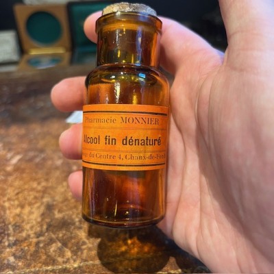 Alcool fin dénaturé - Flacon ancien de pharmacie -Apothicaire