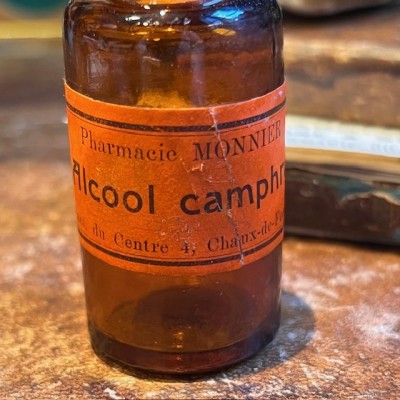 Alcool camphré - Flacon ancien de pharmacie - Apothicaire