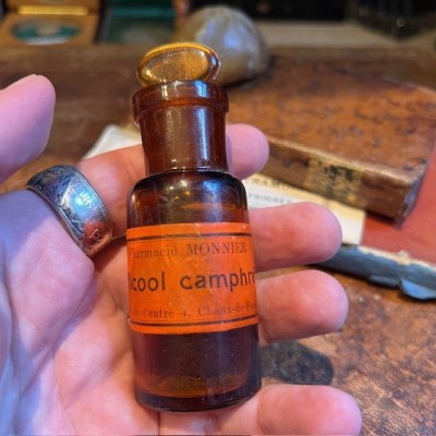 Alcool camphré - Flacon ancien de pharmacie - Apothicaire