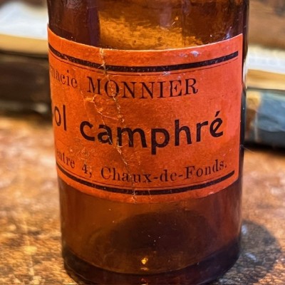 Alcool camphré - Flacon ancien de pharmacie - Apothicaire