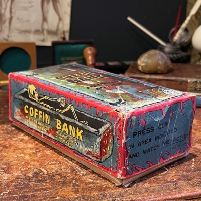 Tirelire cercueil - Automate squelette - Coffin Bank - Yone Japan