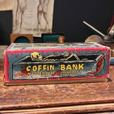 Tirelire cercueil - Automate squelette - Coffin Bank - Yone Japan