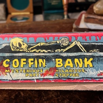 Tirelire cercueil - Automate squelette - Coffin Bank - Yone Japan