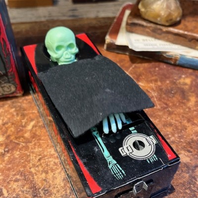 Tirelire cercueil - Automate squelette - Coffin Bank - Yone Japan