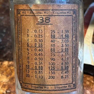 Oxalate de fer - Antique blown glass pharmacy bottle - Apothecary-1900