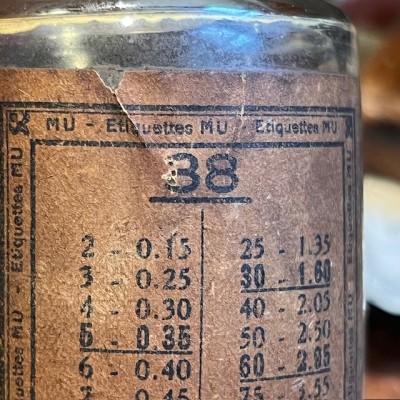 Oxalate de fer - Antique blown glass pharmacy bottle - Apothecary-1900