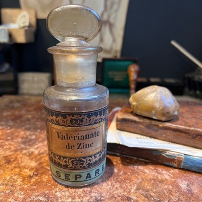 Valérianate de Zinc - XIXème siècle - Flacon de pharmacie -Apothicaire