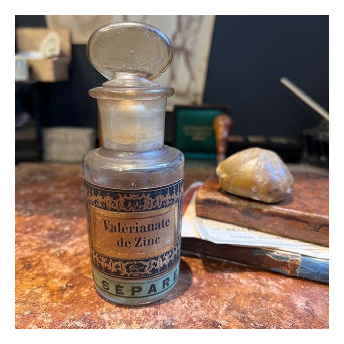 Valérianate de Zinc - XIXème siècle - Flacon de pharmacie -Apothicaire Valérianate de Zinc - XIXème siècle - Flacon de pharmacie -Apothicaire