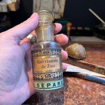 Valérianate de Zinc - XIXème siècle - Flacon de pharmacie -Apothicaire