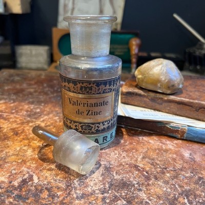 Valérianate de Zinc - XIXème siècle - Flacon de pharmacie -Apothicaire