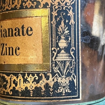 Valérianate de Zinc - XIXème siècle - Flacon de pharmacie -Apothicaire
