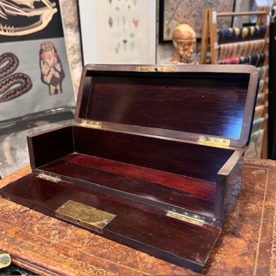 Antique Glove box - Blackened wood - Napoleon III Victorian period