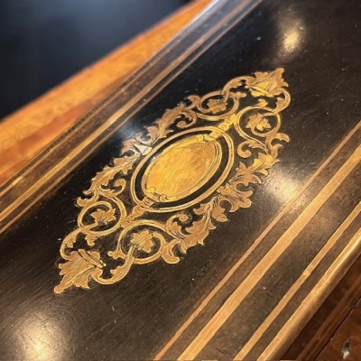 Antique Glove box - Blackened wood - Napoleon III Victorian period
