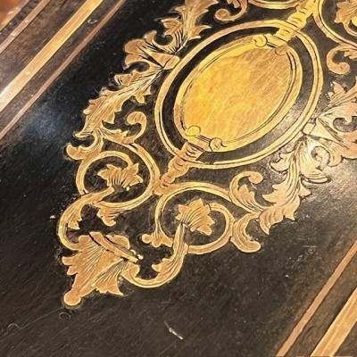 Antique Glove box - Blackened wood - Napoleon III Victorian period